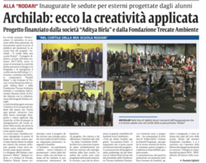 Birla Carbon Italy inaugurated ArchiLab at Rodari School, Trecate