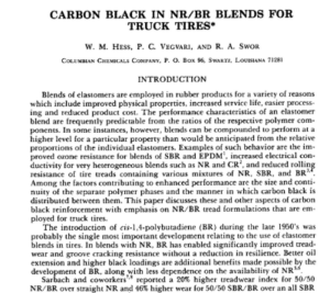 Carbon Black in NR/BR Blends for Truck Tires