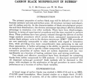 Carbon Black Morphology in Rubber