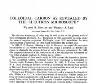 Colloidal Carbon as Revealed by the Electron Microscope