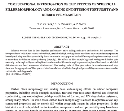 Computational Investigation of the Effects of Spherical Filler Morphology and Loading on Diffusion Tortuosity and Rubber Permeability