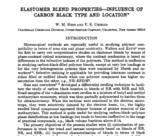Elastomer Blend Properties—Influence of Carbon Black Type and Location