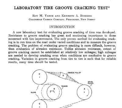 Laboratory Tire Groove Cracking Test