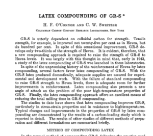 Latex Compounding of GR-S