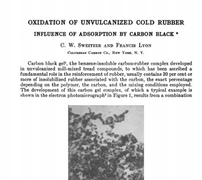 Oxidation of Unvulcanized Cold Rubber Influence of Adsorption by Carbon Black