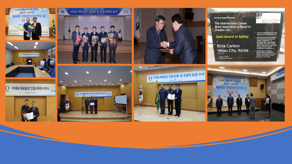 Glimpses of the awards received by Birla Carbon Korea