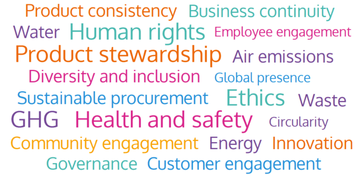 Birla Carbon Sustainability Word Cloud