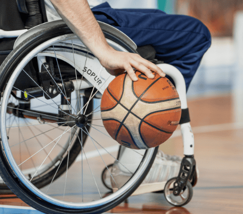 Birla Carbon Germany sponsors a wheelchair basketball game