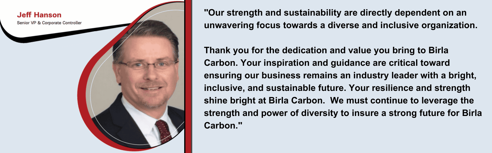 Birla Carbon Jeff Hanson Leadership Quote