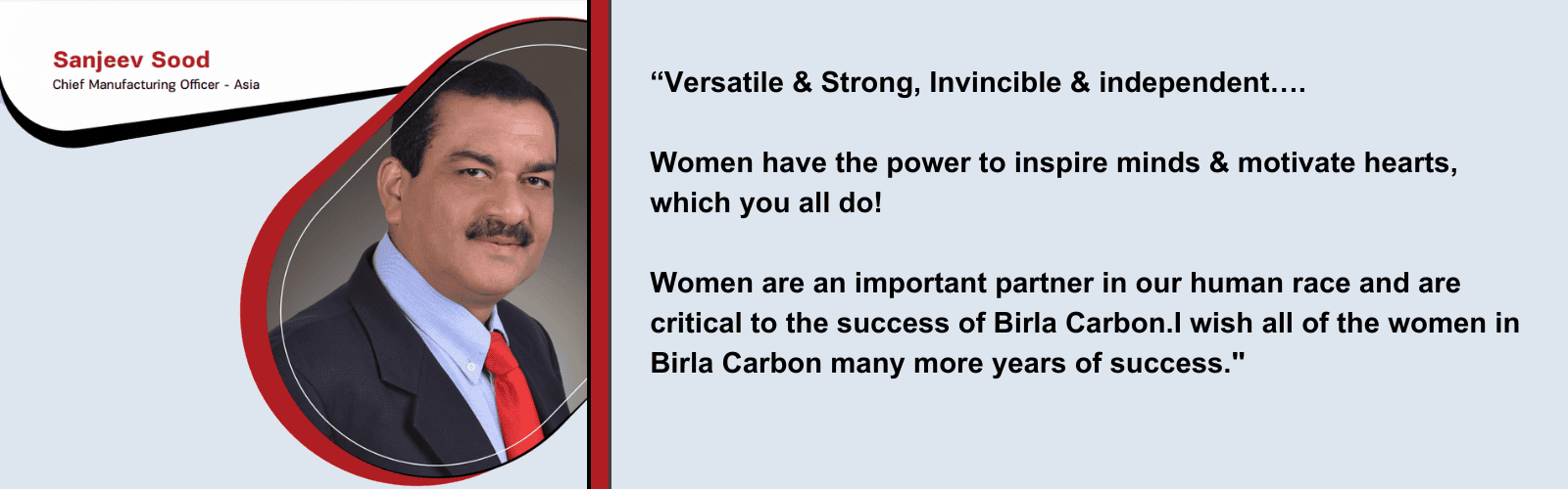 Birla Carbon Sanjeev Sood Leadership Quote