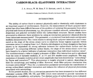 Interacción negro de carbono-elastómero