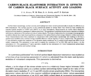 Interação negro de fumo-elastômero II: Efeitos da atividade superficial e carga de negro de fumo.