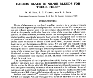 Negro de carbono en mezclas NR/BR para neumáticos de camión