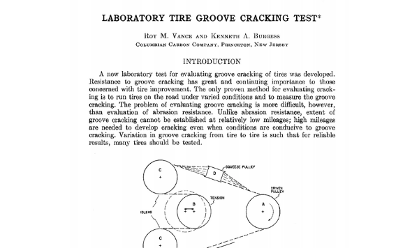 Laboratory Tire Groove Cracking Test