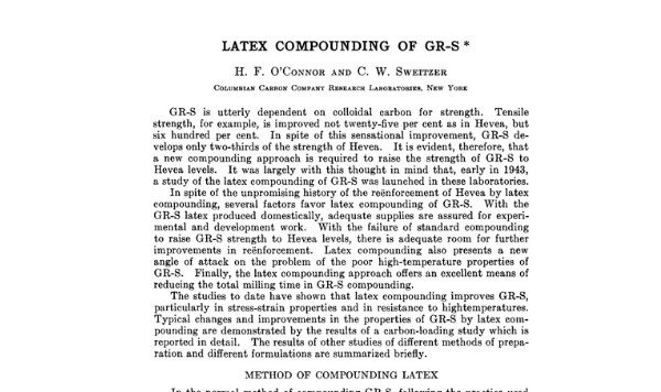 Latex Compounding of GR-S