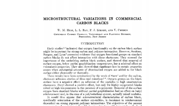 Variaciones microestructurales en negros de carbono comerciales