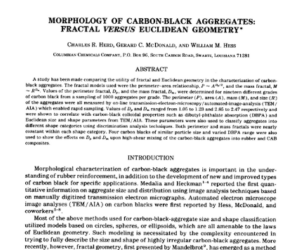 Morfología de acumulaciones de negro de carbono: Geometría fractal frente a euclidiana