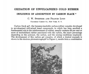 A influência da oxidação da borracha não vulcanizada em diferentes temperaturas na adsorção pelo negro de fumo