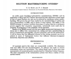 Estudos de soluções de masterbatch