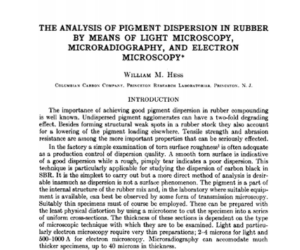 Análise da dispersão de pigmentos em borracha por meio de microscopia de ótica, microrradiografia e microscopia eletrônica
