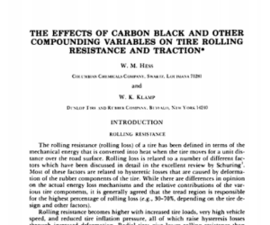 Los efectos del negro de carbono y otras variables de compuestos en resistencia y tracción de rodado de neumáticos